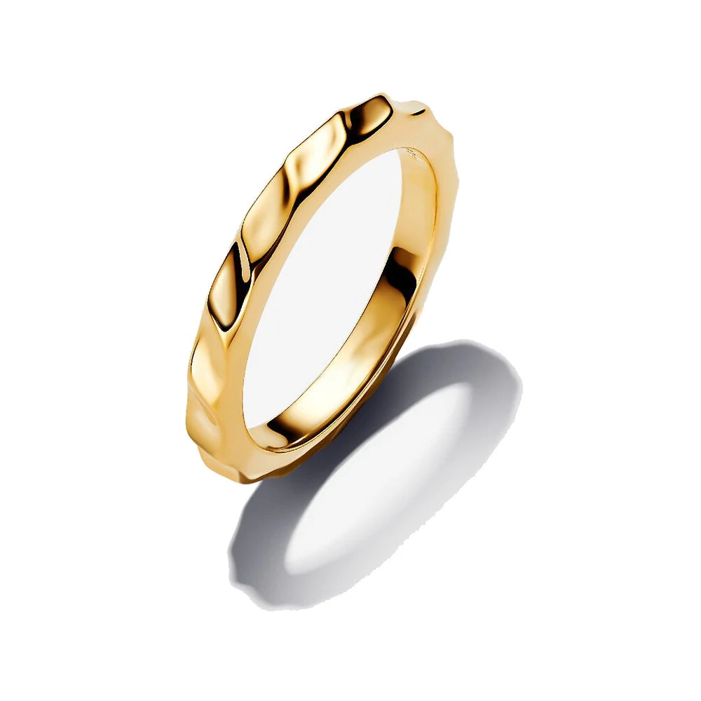 925 Sterling Silver Women's Golden Charm Pearl Ring | Retro Party & Anniversary Jewelry