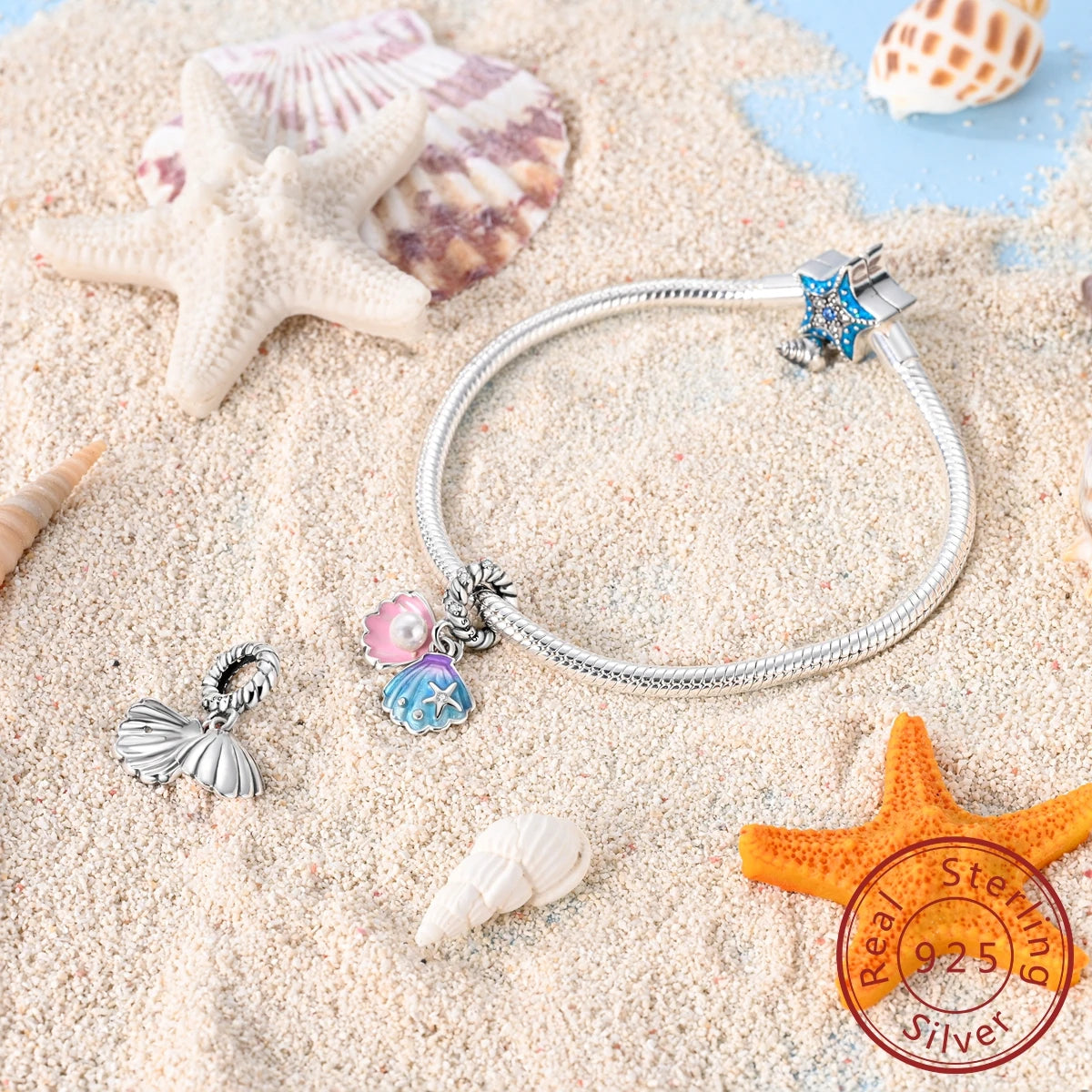 925 Sterling Silver Pink Zircon Heart Cross Charm | Fits Pandora Original Bracelet | Women’s Pendant DIY Jewelry Gift