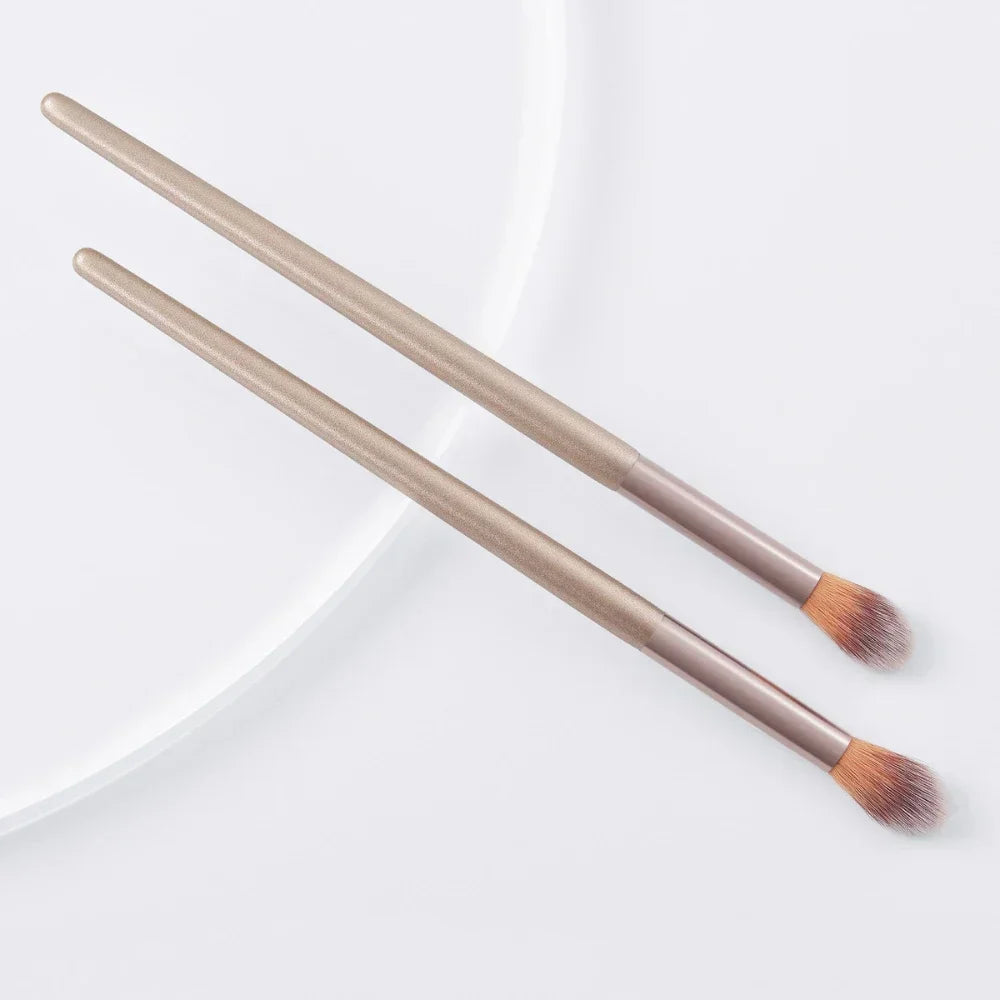 2PCS Professional Nose Shadow & Highlight Brushes – Face Cosmetics Blending, Smudge & Shader Beauty Tools