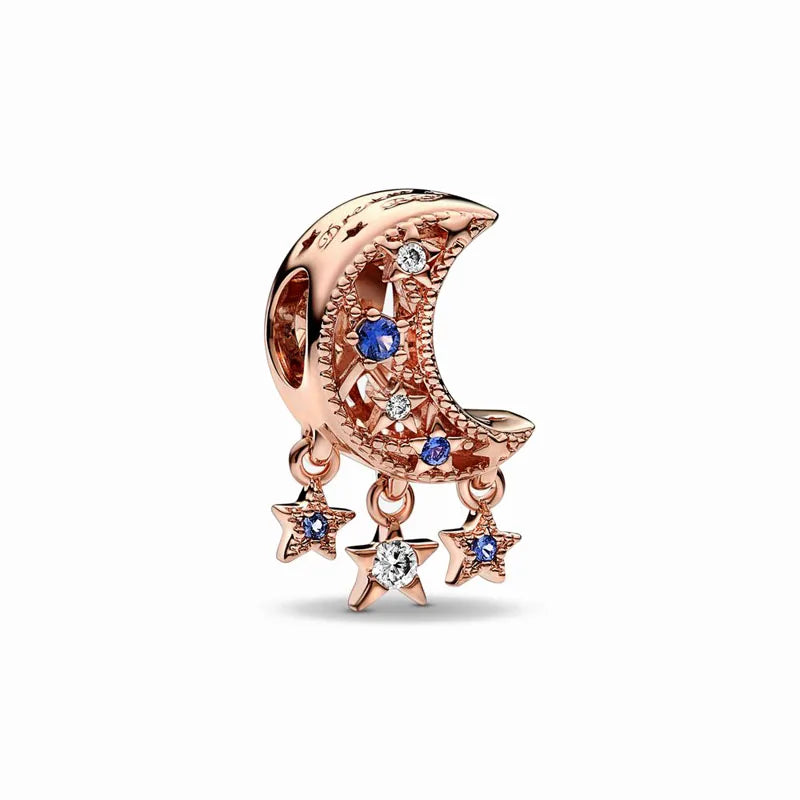 Hot Selling Rose Gold Firefly & Key Pendant Bead | 925 Sterling Silver Charm for Original European Bracelet