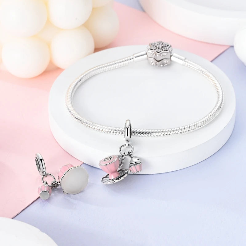 925 Sterling Silver Flying Bird & Butterfly Safety Chain Charm Beads for Original 3mm Bracelet – DIY Jewelry Gift