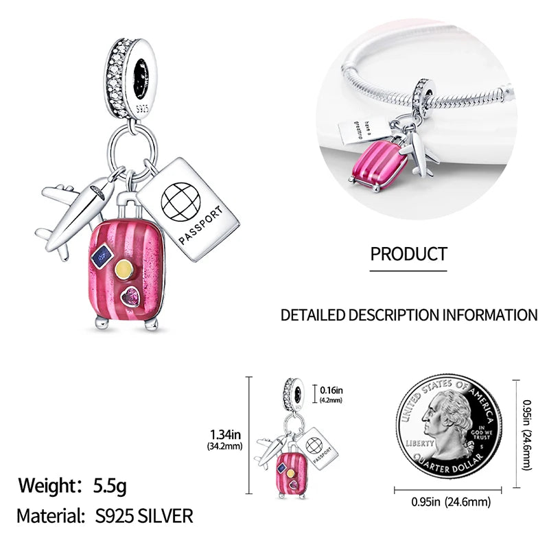 925 Silver Disney Christmas Charm Trio – Mickey Wreath & Minnie Ice Skating Bead for S925 Bracelet