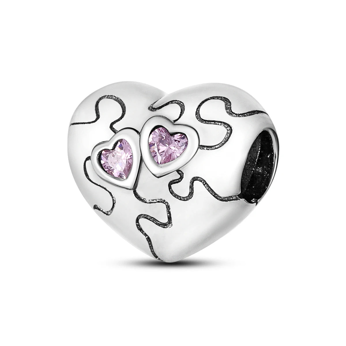 S925 Silver Heart Love Mom Infinity Charm | Dangle Bead Fit Bracelet Jewelry Mother’s Day Gift