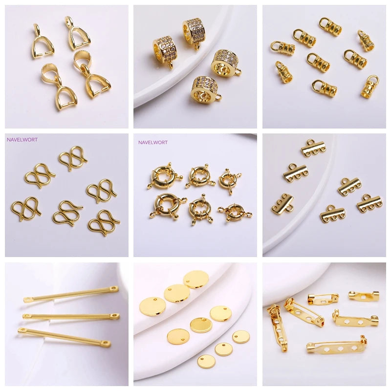 18K Gold Plated Flower Spacer Beads – Brass Bead Separators for Jewelry Making & DIY Crafts