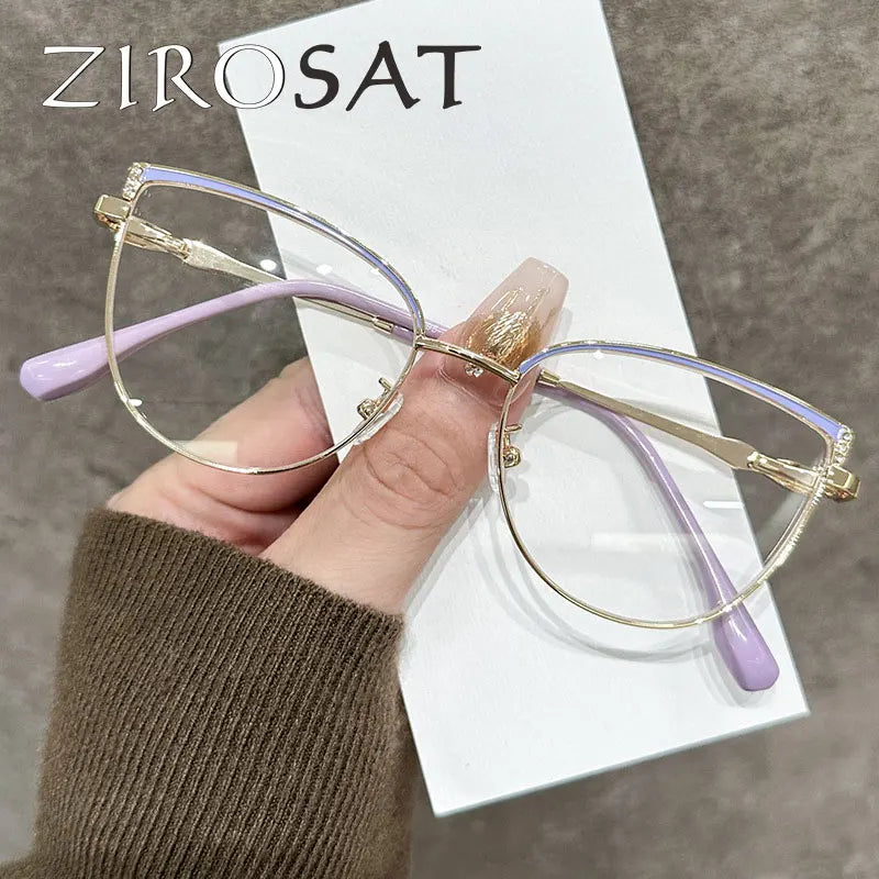 ZIROSAT J9289 Women’s Prescription Eyeglasses – Alloy Frame Optical Glasses for Female Eyewear