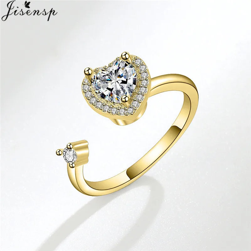 Luxury Fashion Fidget Spinner Ring | Crystal Planet & Butterfly Finger Ring for Women, Anti-Stress Jewelry