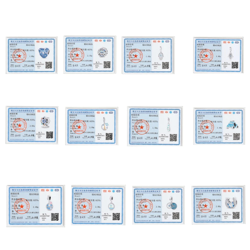 925 Sterling Silver Gold Butterfly Maple Leaf Heart Charms | Fit Original Bracelet Women DIY Jewelry Gift