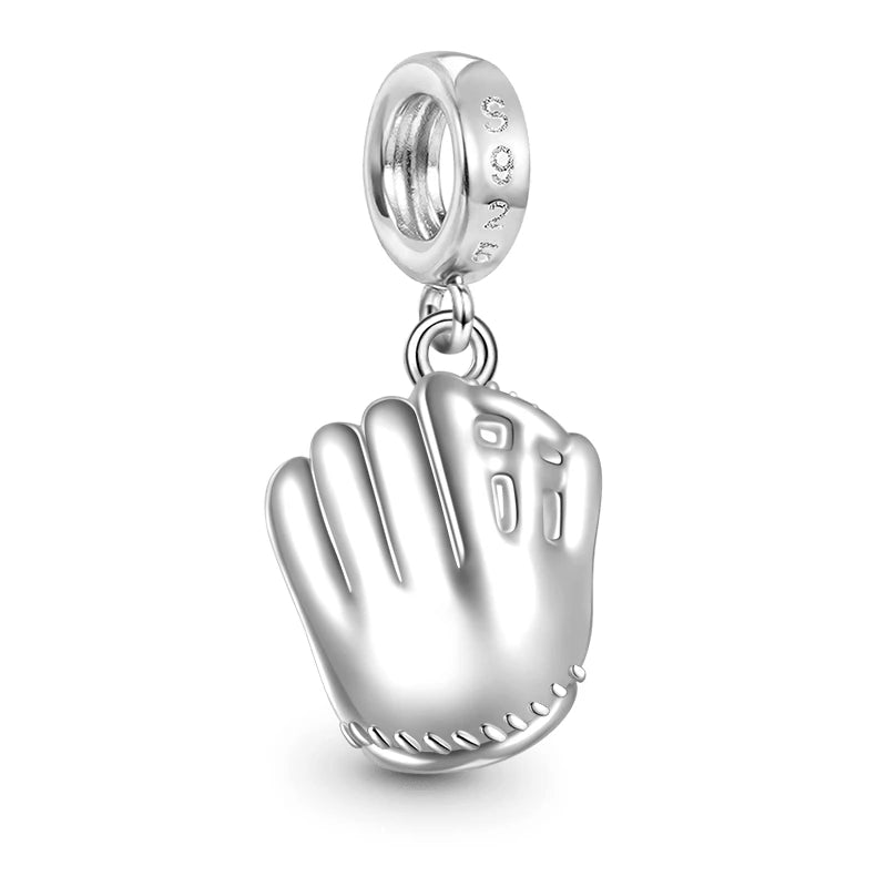 2025 S925 Sterling Silver Sports Series Charms | Basketball, Rugby, Baseball & Golf Pendant Fit Pandora Bracelets & Necklaces