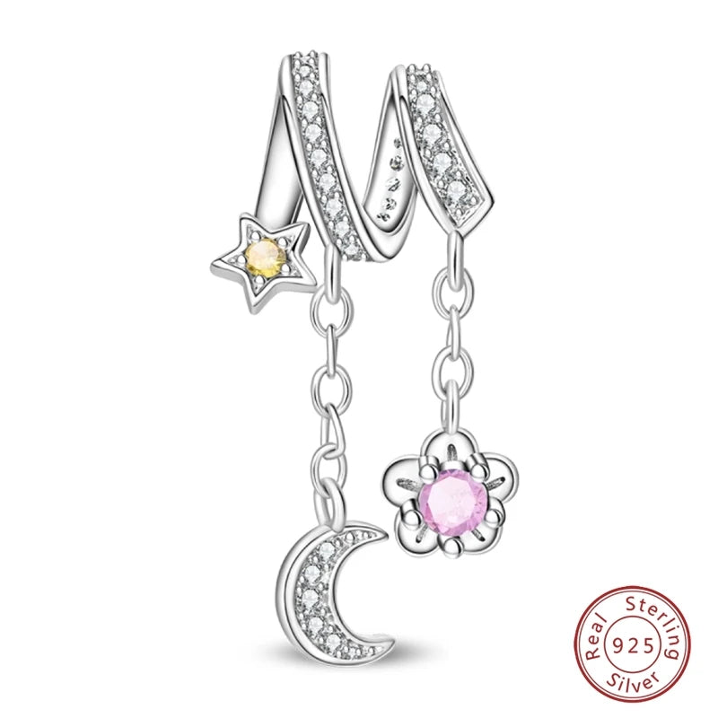 925 Sterling Silver Animal & Love Charms | Cat, Elephant, Bear, Swan & Easter Egg Beads Fit Original 3mm Bracelets DIY Jewelry