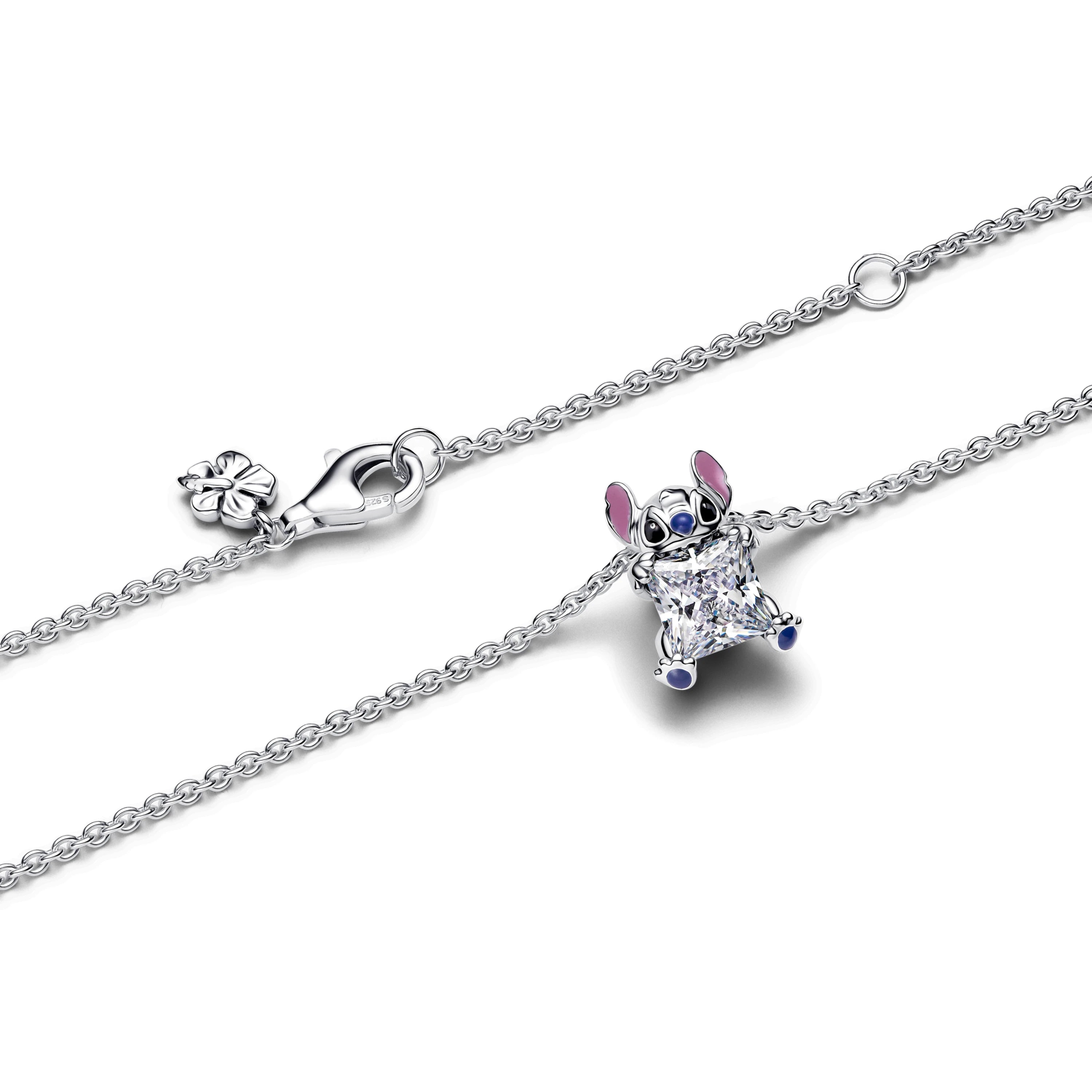 Hot Sale New Disney Cartoon Animal 925 Sterling Silver Lilo & Stitch Charm Bead Bracelet