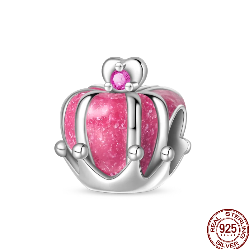 925 Sterling Silver Romantic Princess Charm Beads – Pink Dress, Lipstick & Dancing Shoes Fit 3MM Bracelet