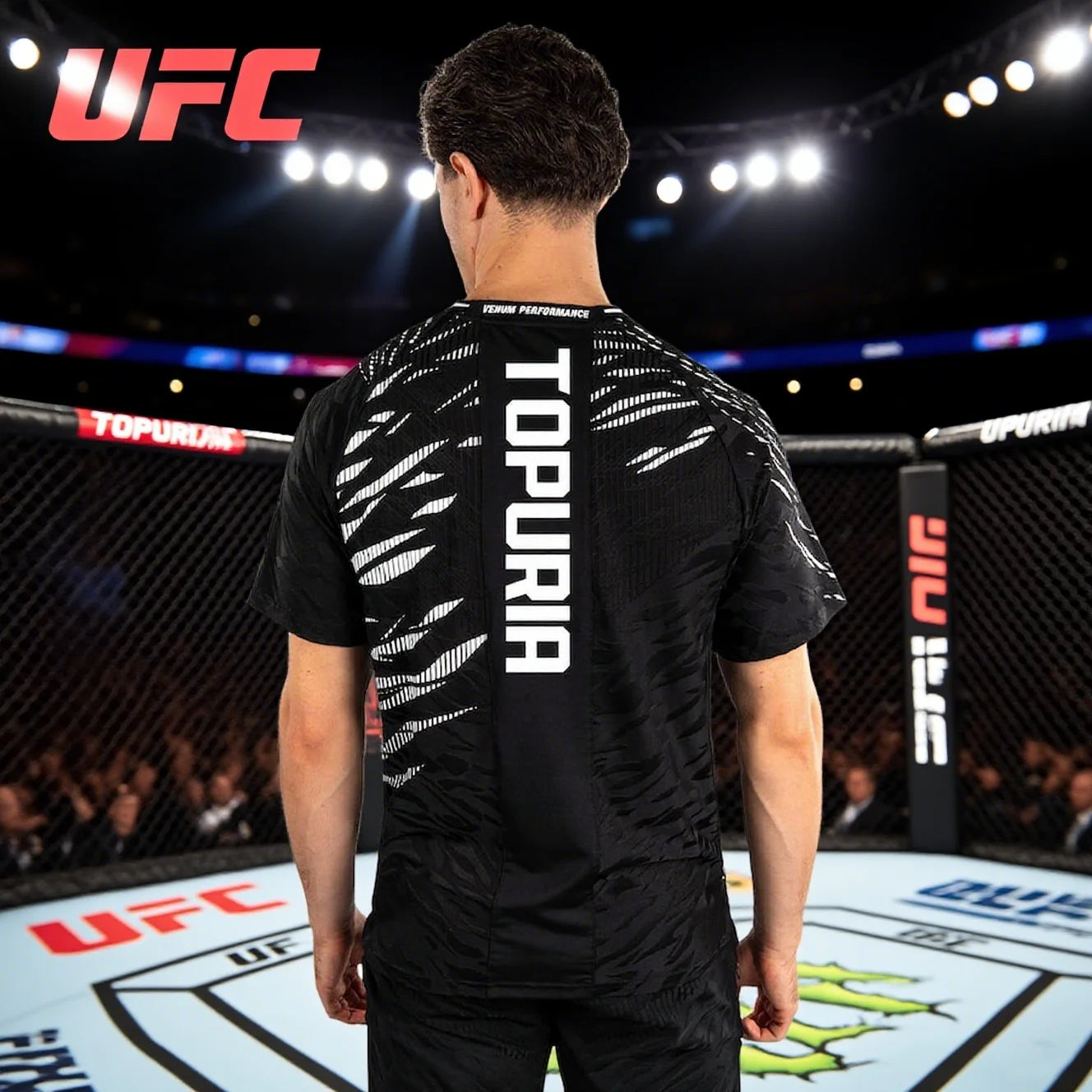 UFC Boxing T-Shirt 2025 | Men’s Black Quick-Dry Short Sleeve Sports Tee