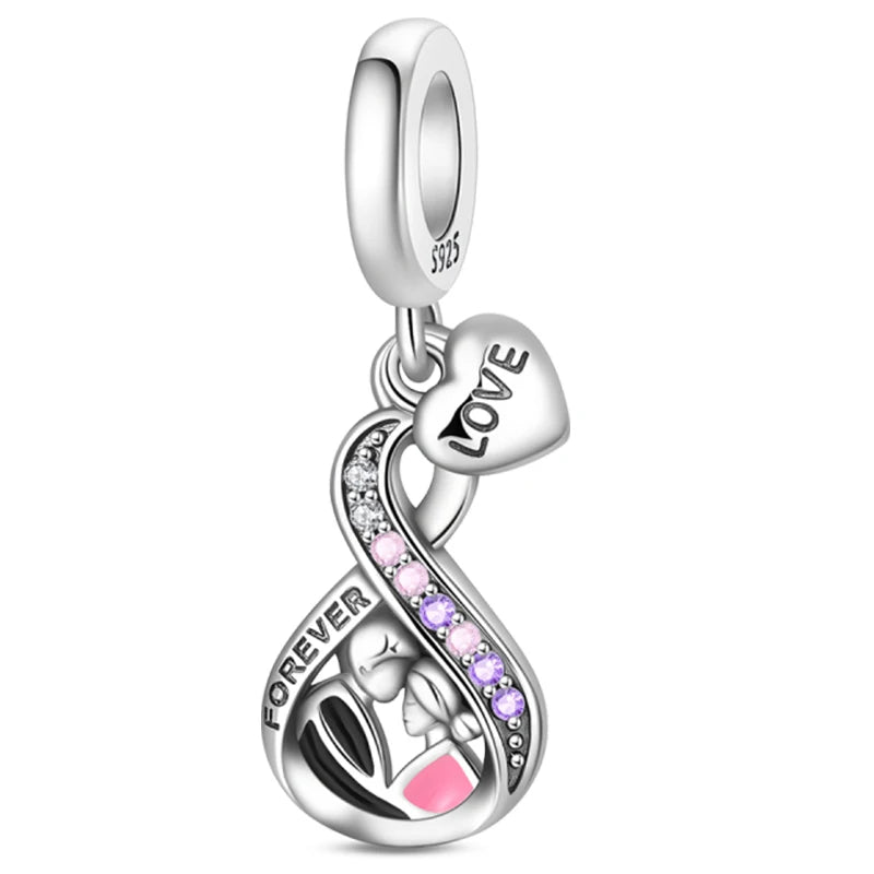 Original 925 Sterling Silver Luminous Lantern & Magic Cat Charm Bead | Glowing Angel Jungle Pendant for Bracelet Jewelry