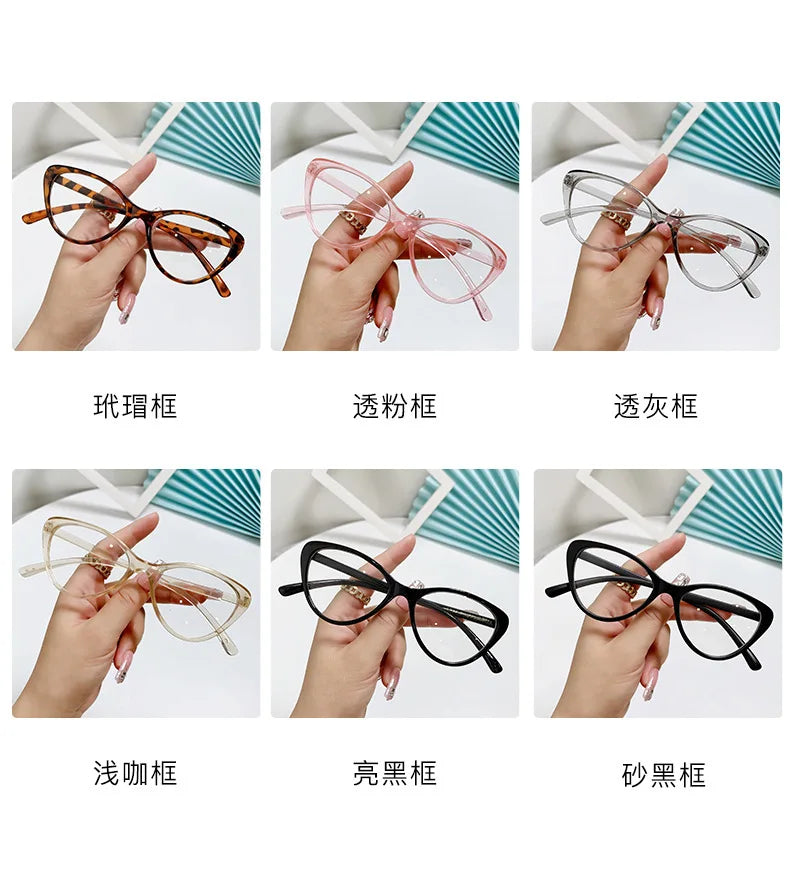New Fashion Unisex Cat Eye Glasses – Plain Frame Eyewear for Women & Men | Party Decorative Spectacles