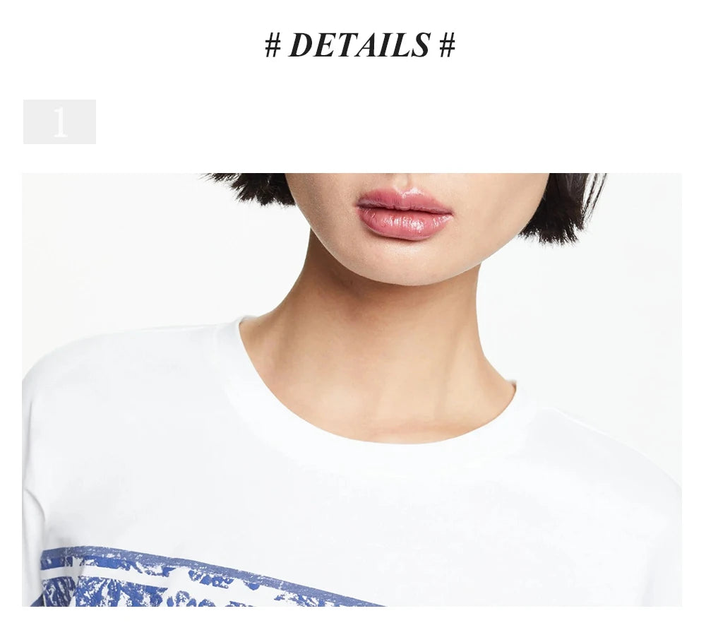 Women’s Luxury Brand Cotton T-Shirt | Summer Short Sleeve O-Neck Tee | Letter Printed Classic Top