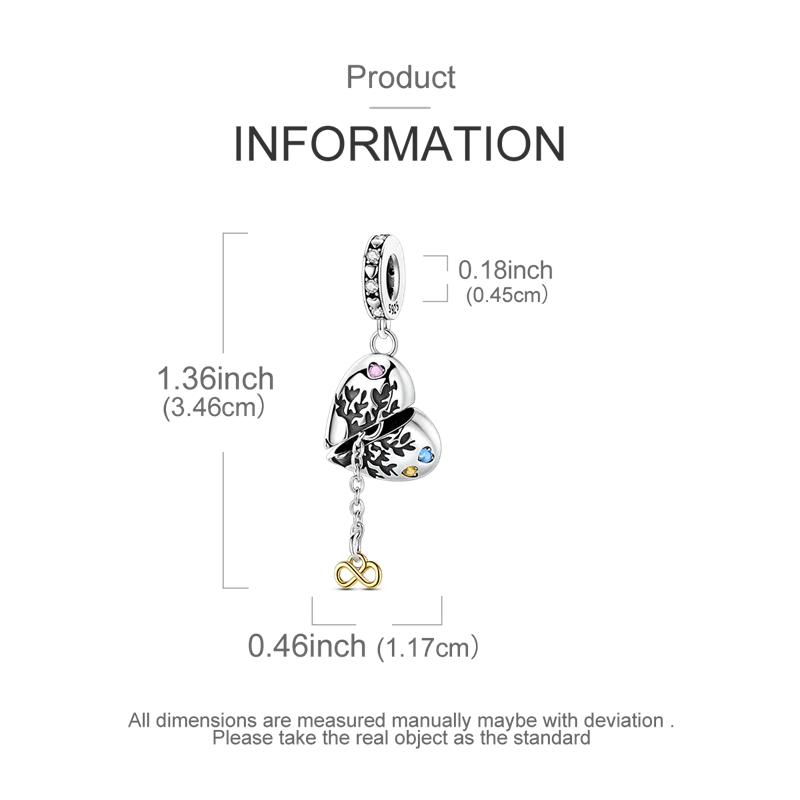 925 Sterling Silver Zircon Bowknot Heart Balloon Charms | Original Pendant Beads Fit Bracelet DIY Fine Jewelry for Women