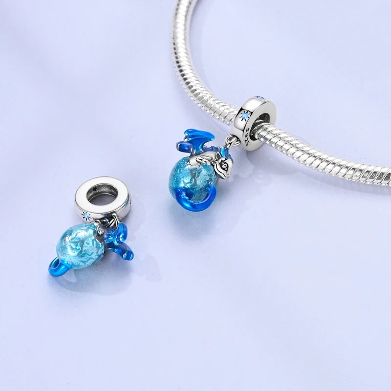 925 Sterling Silver Easter Egg Pendant Charm – DIY Bracelet Jewelry for Women