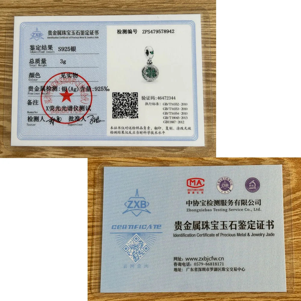 925 Sterling Silver Green Clover Leaf Charm | DIY Pendant Bead Fits Pandora Bracelet & Necklace – Lucky Jewelry Accessory