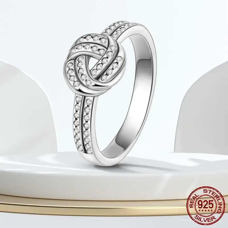 925 Sterling Silver Cross Ring for Women | Clear CZ Engagement & Wedding Band | Fine Jewelry Gift