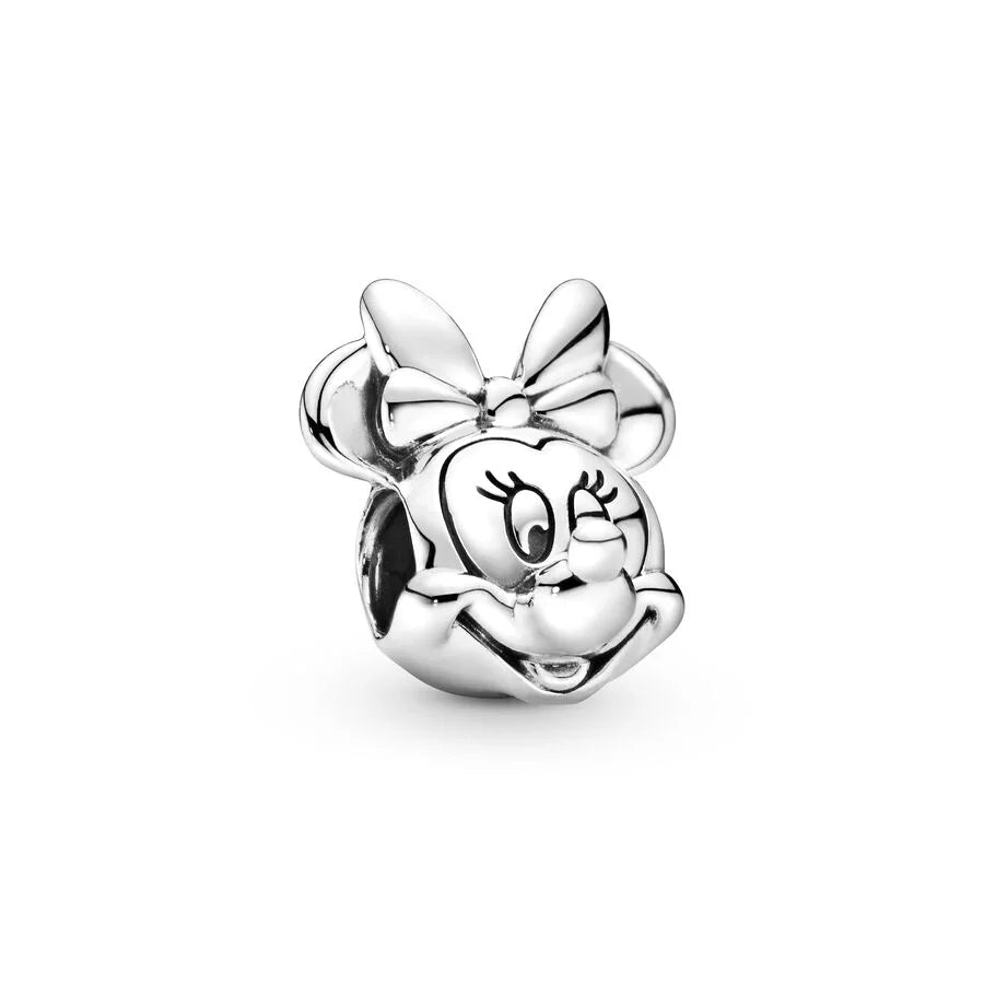 New Miniso 925 Sterling Silver Minnie Mickey Donald Duck Charm Beads | Fit Original Bracelet Necklace DIY Jewelry Gift for Women