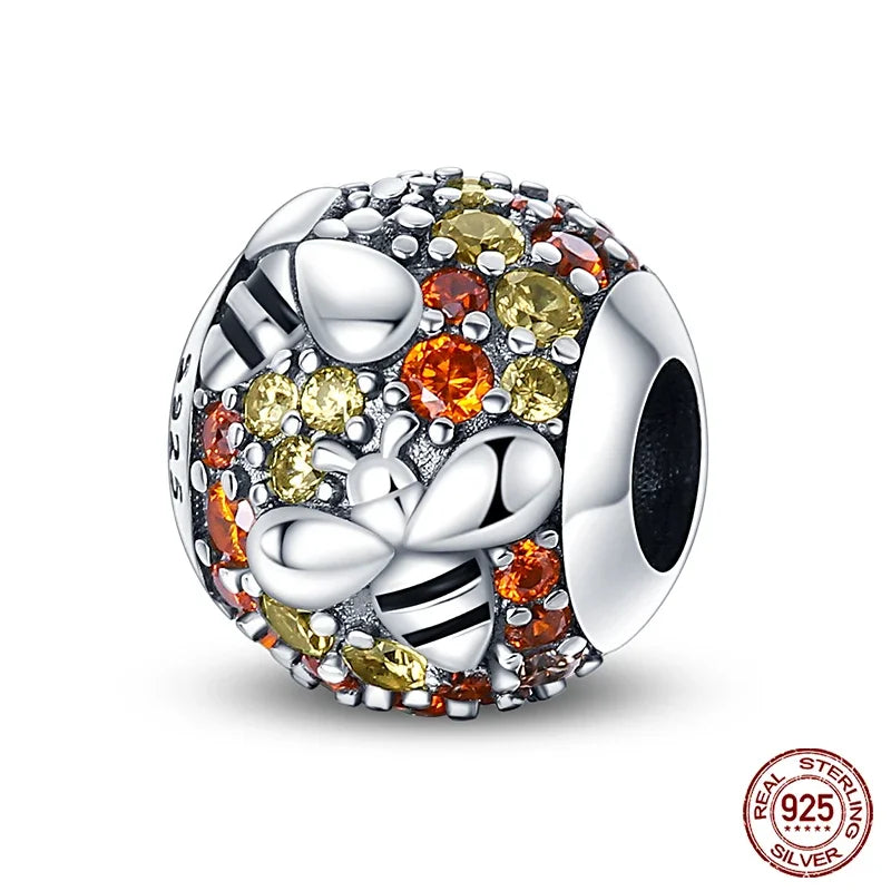 Fashion 925 Sterling Silver Colorful Butterfly Dragonfly Hummingbird Charms – Spring Series Beads Fit 925 DIY Bracelet