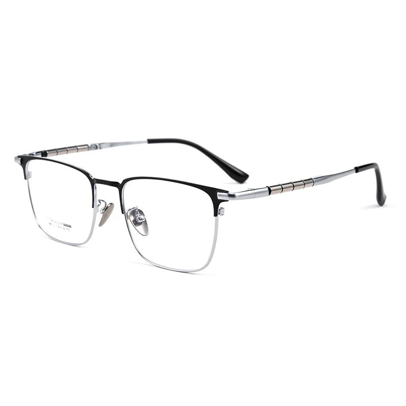 ZIROSAT 9009T Pure Titanium Full-Rim Prescription Glasses for Men – Lightweight Durable Eyewear