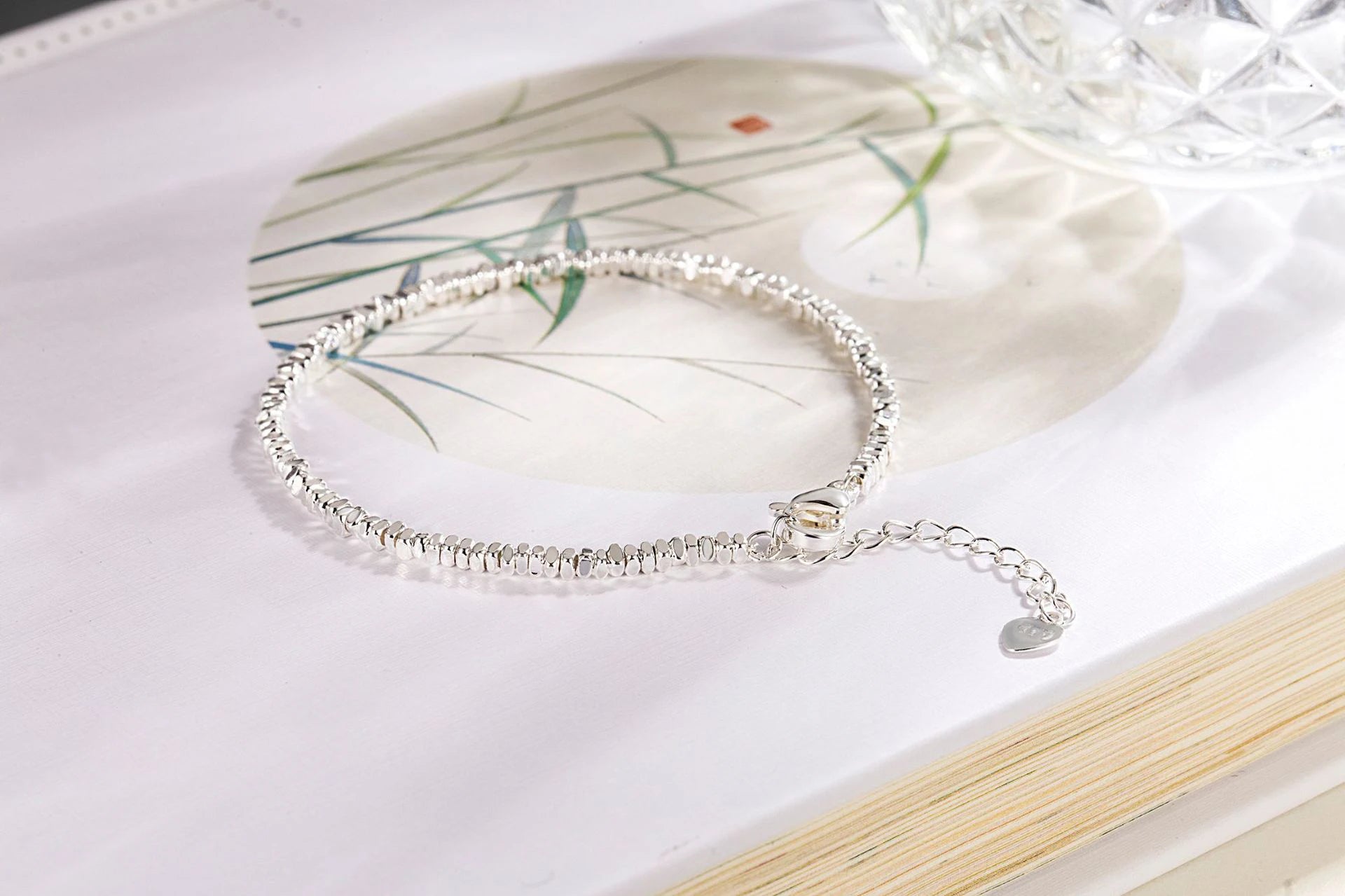 925 Sterling Silver Crushed Silver Bracelet – Irregular Jewelry for Women & Girls