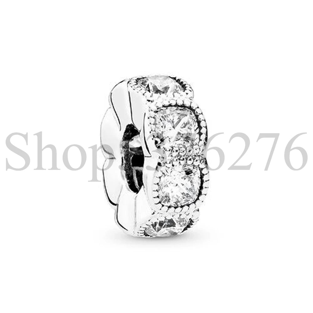 925 Sterling Silver Dazzling Daisy Flower Spacer Charm | Forget Me Not Bead for Women Bracelet DIY Jewelry Gift