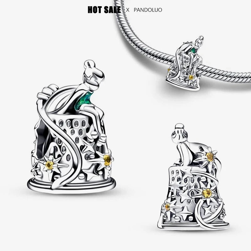 New Halloween Disney Cheshire Cat & Stitch Charm Beads – Fit Original Pandora Bracelet & Necklace, Women’s Holiday Jewelry Gift