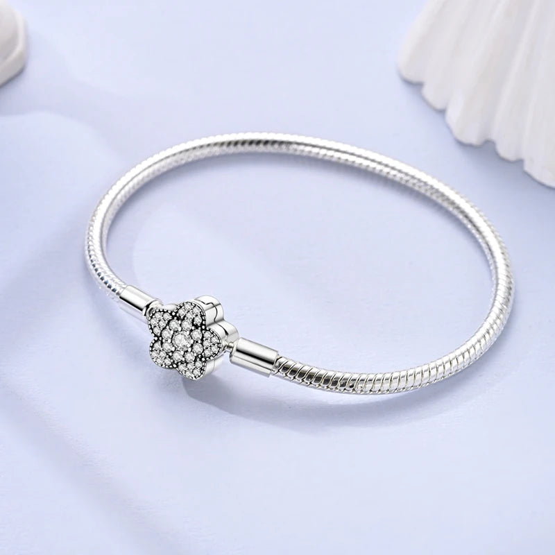 925 Sterling Silver Rainbow Leather Braided Bracelet | Eternal Love Stars & Moon Charm – DIY Women’s Beaded Jewelry Gift