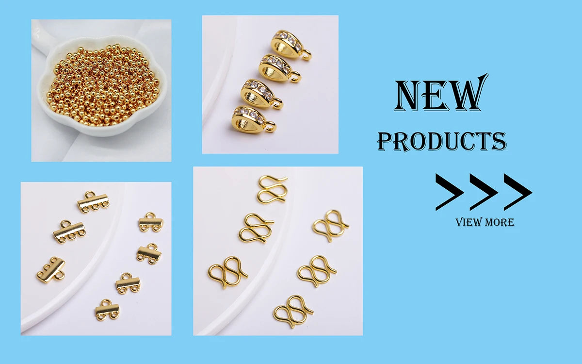 18K Gold Plated Flower Spacer Beads – Brass Bead Separators for Jewelry Making & DIY Crafts
