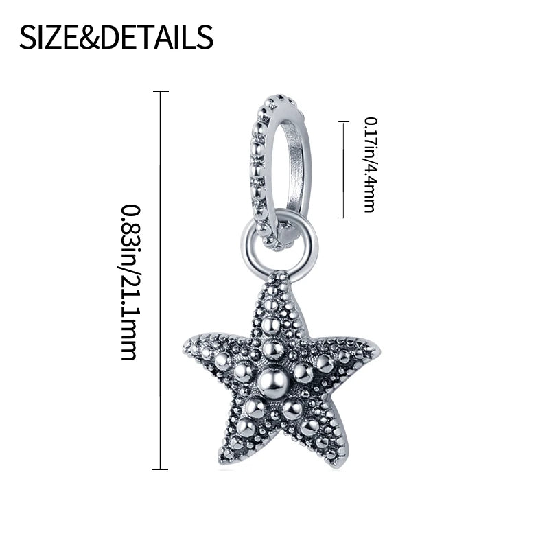 Blue Ocean Series 925 Sterling Silver Turtle Crab Mermaid Charms for 3mm Bracelet