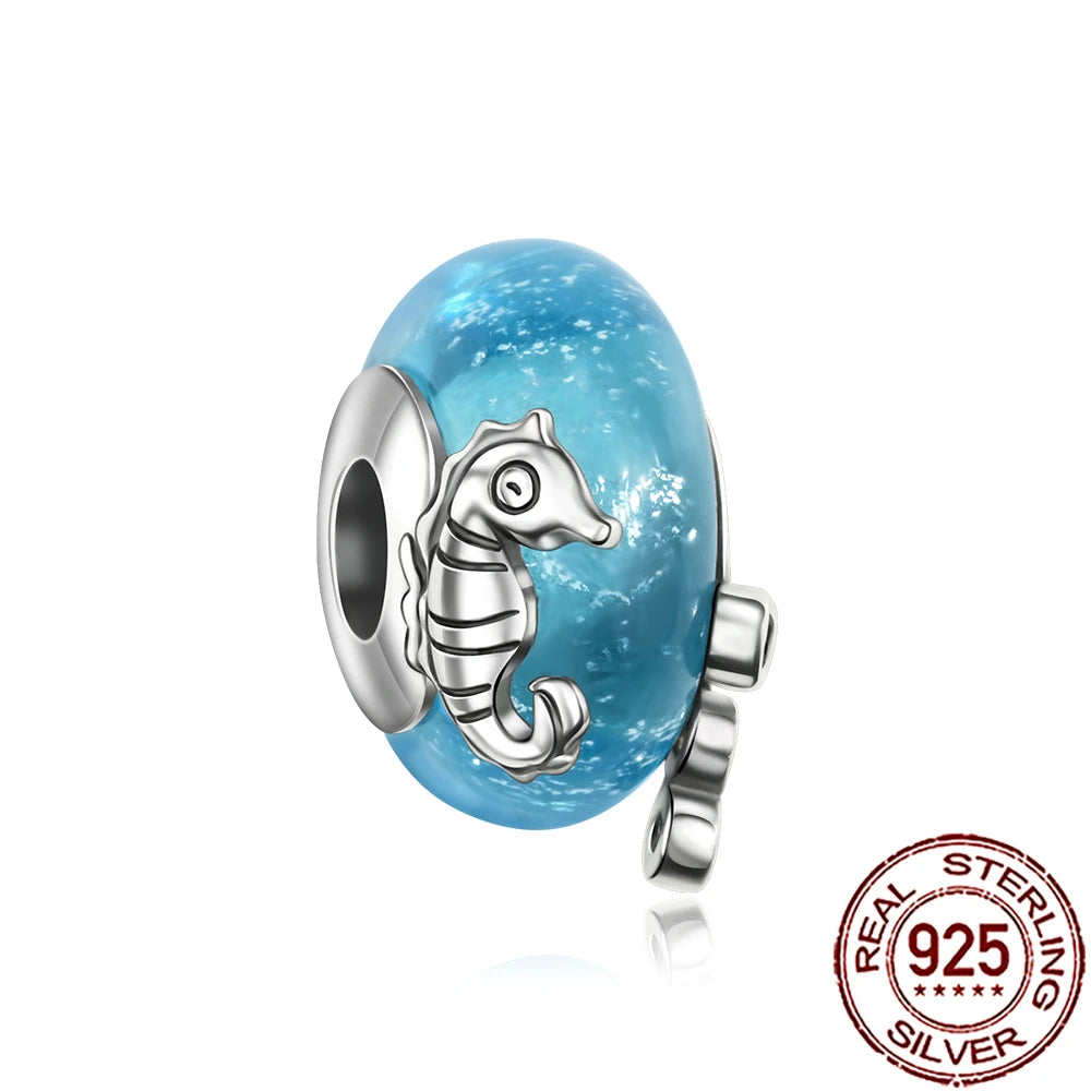 2025 New 925 Sterling Silver Colorful Murano Glass Beads | Fit Original Pandora Bracelet & Necklace DIY Jewelry