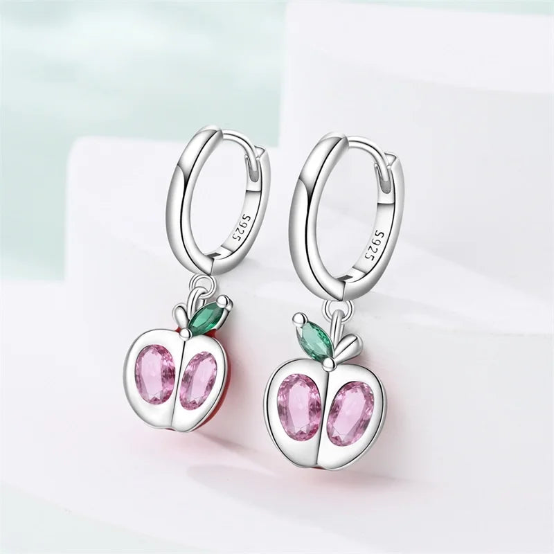 New Original 925 Sterling Silver Sweetheart Bow & Crab Ocean Earrings | Donut Zircon Round Design Women’s Fine Jewelry