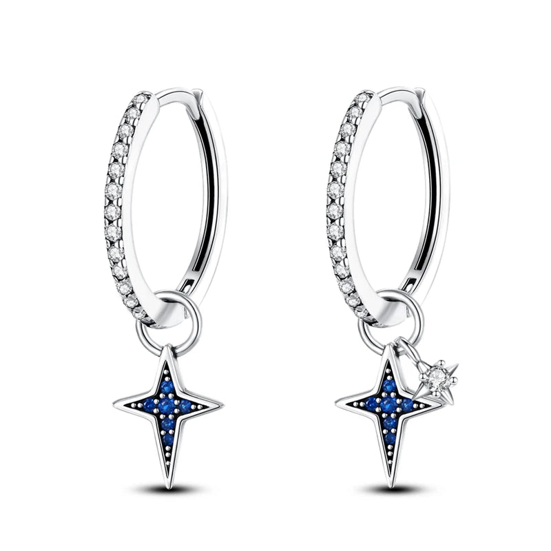 925 Sterling Silver Glowing Starfish & Shell Earrings | Fashion Jewelry for Women