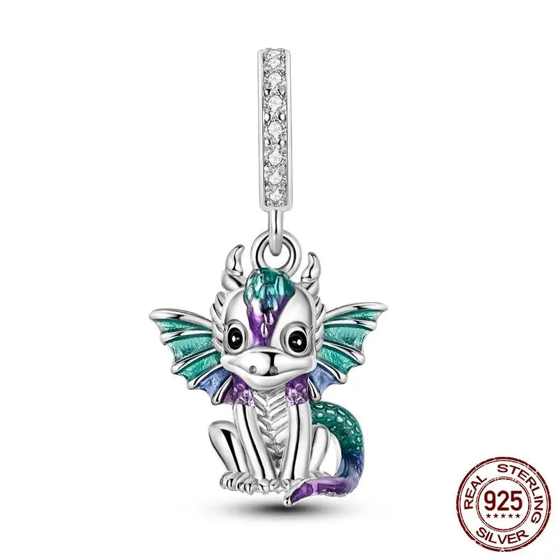 Hot Sale 925 Sterling Silver Moments Keychain Charm | Fit Original Bracelet Beads Women’s Elegant Jewelry Gift