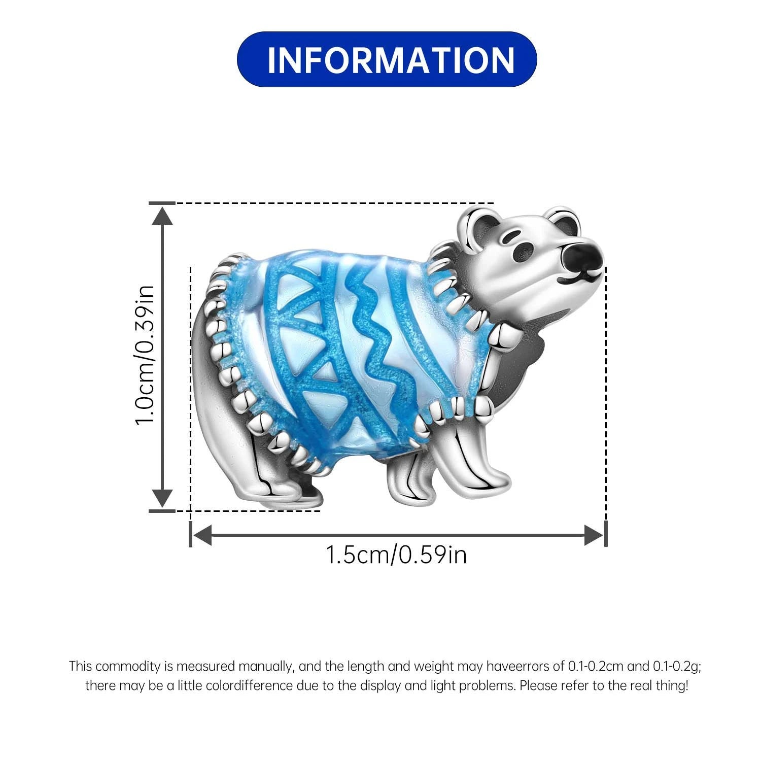 PANPOKI 925 Sterling Silver Blue Hat Penguin Beads | Animal Charms for Original Bracelet DIY Jewelry & Trendy Party Gifts