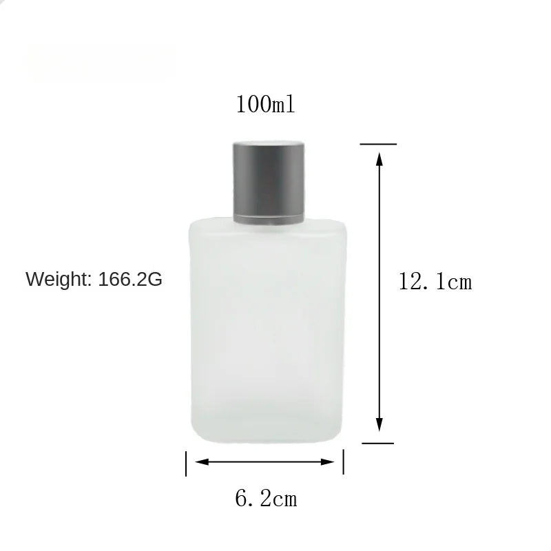 25/50/100ml Sandblasted Glass Perfume Bottle – Empty Refillable Screw Top Spray Bottle | Fine Mist Makeup Liquid Dispenser