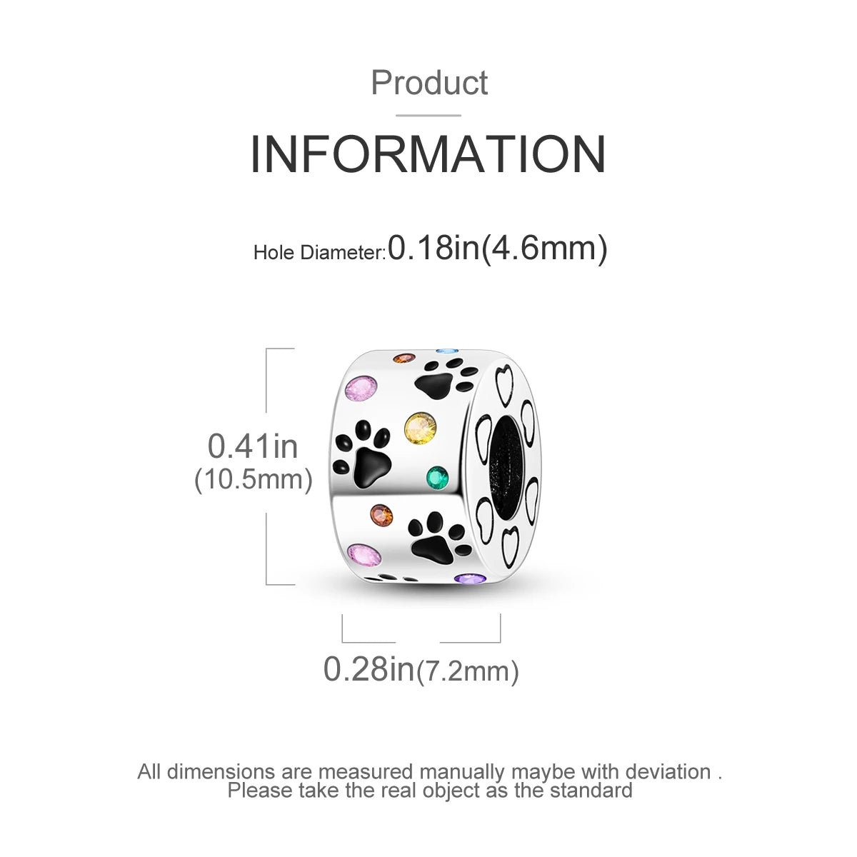 Original 925 Sterling Silver Stopper Bead Clip Charm | Fits Bangle Bracelet DIY Jewelry