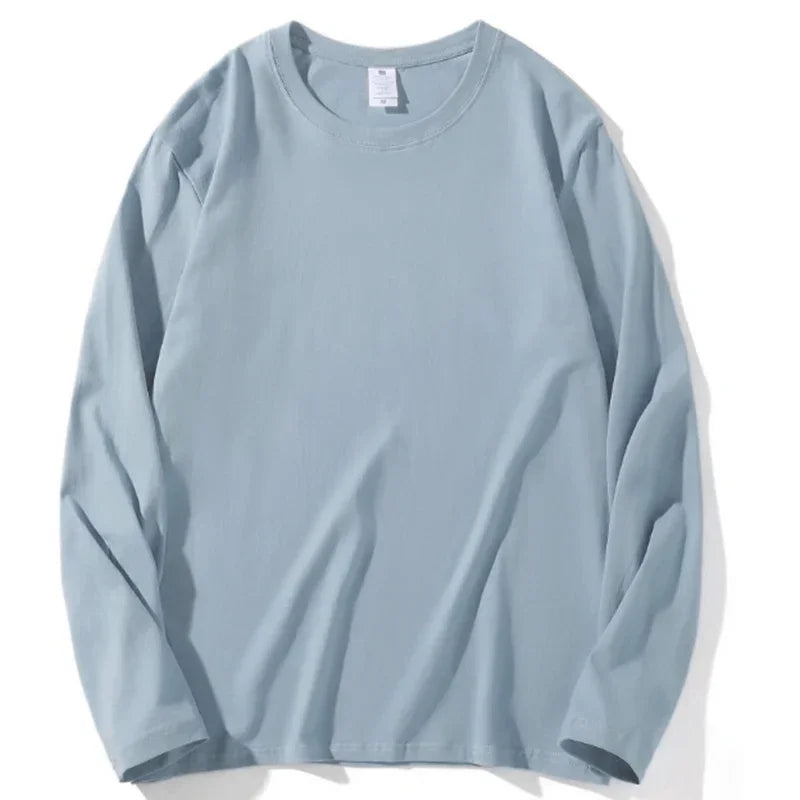 Autumn Korean-Style Long Sleeve T-Shirt for Women | Versatile Streetwear Casual Solid Color Top