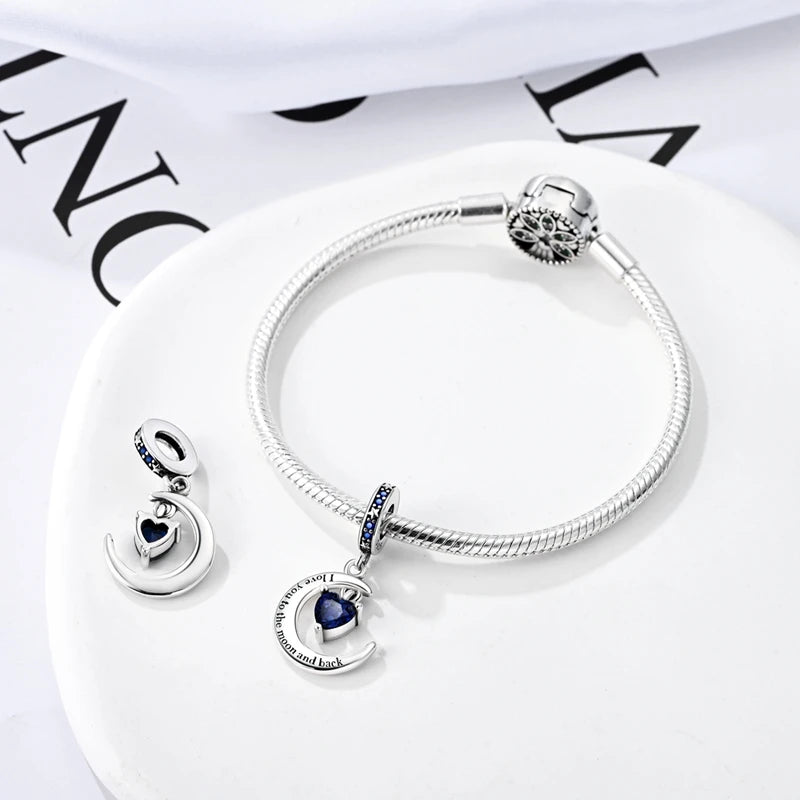 2025 Hot Sale 925 Sterling Silver Pink Butterfly Luminous Firefly Charm | Dangle Bead Fit Bracelet Necklace DIY Jewelry