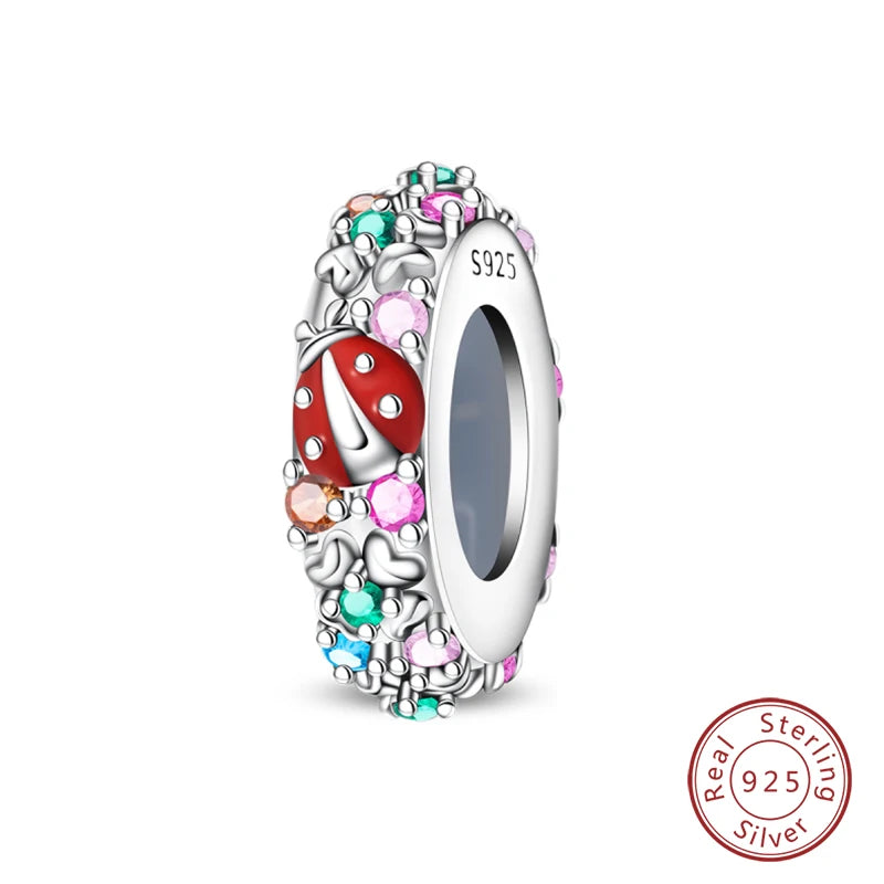 100% 925 Sterling Silver Rainbow Zircon Butterfly & Dragon Charms – DIY Bracelet Beads