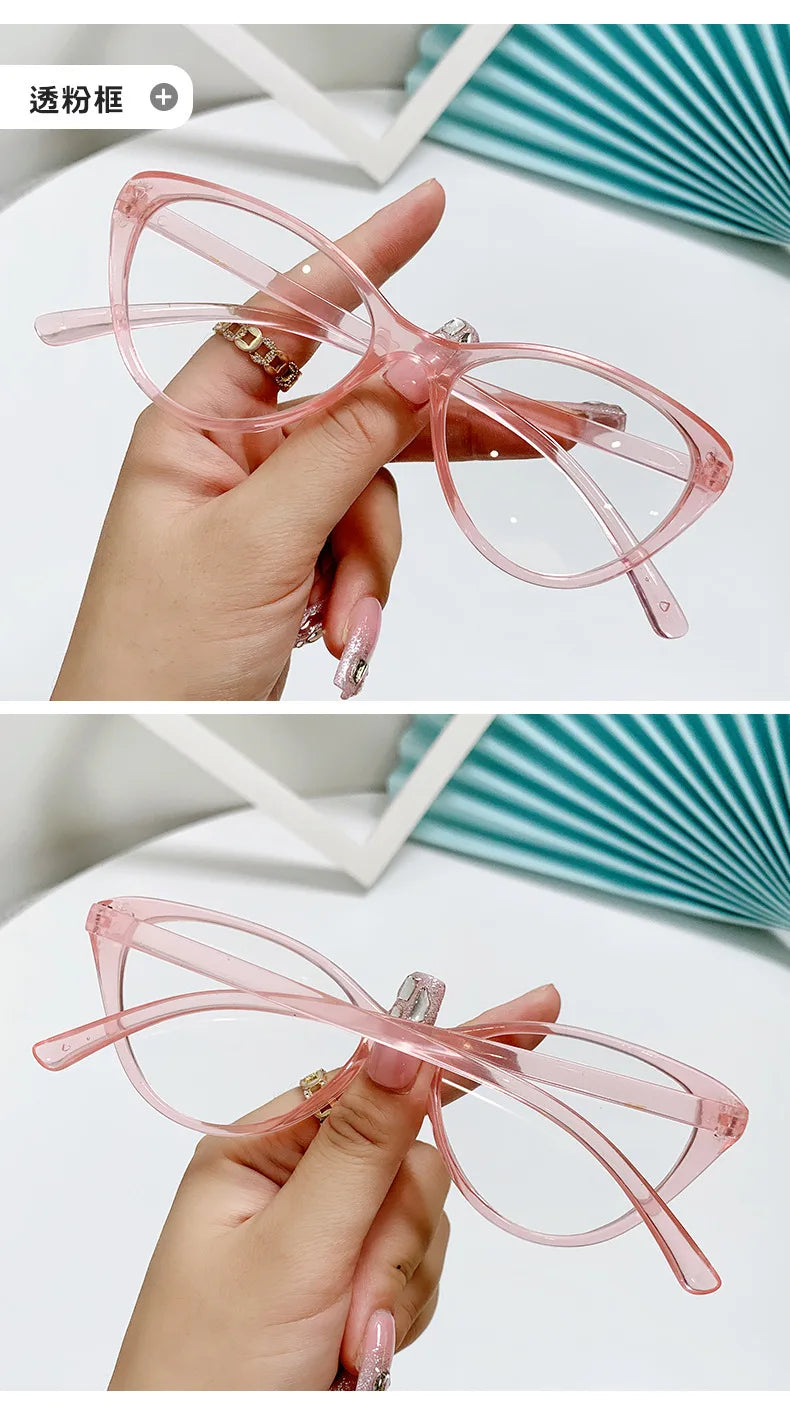 New Fashion Unisex Cat Eye Glasses – Plain Frame Eyewear for Women & Men | Party Decorative Spectacles