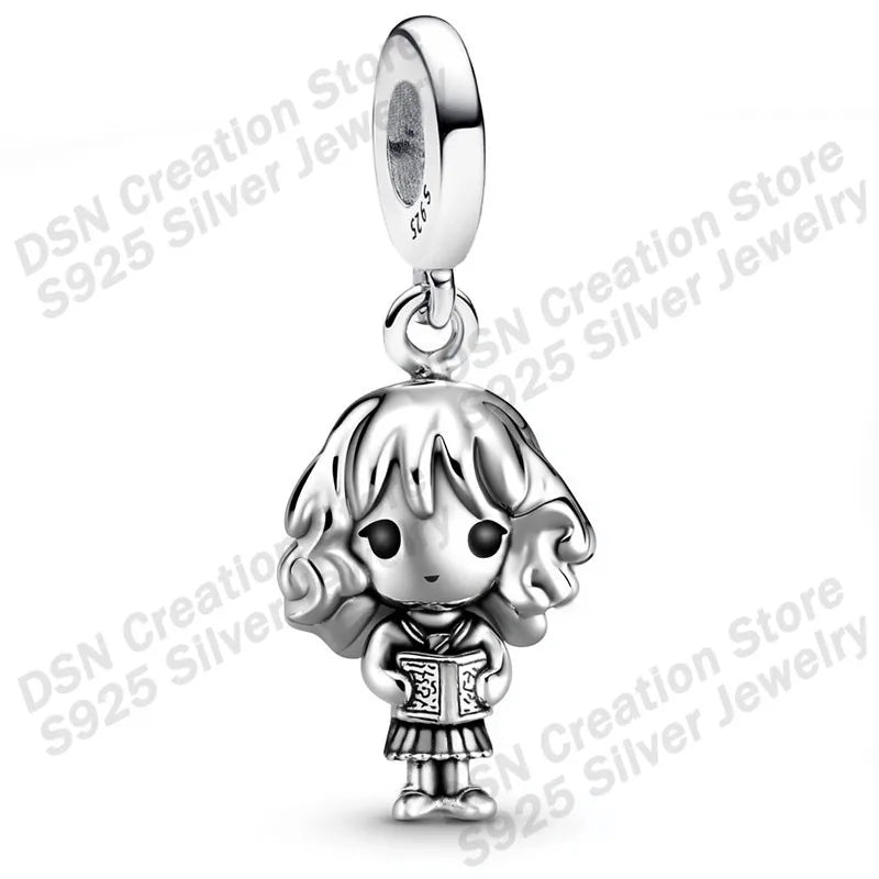 925 Sterling Silver Disney Charms | Stitch, Mickey & Cheshire Cat Beads for Original Bracelet Halloween Jewelry Gift