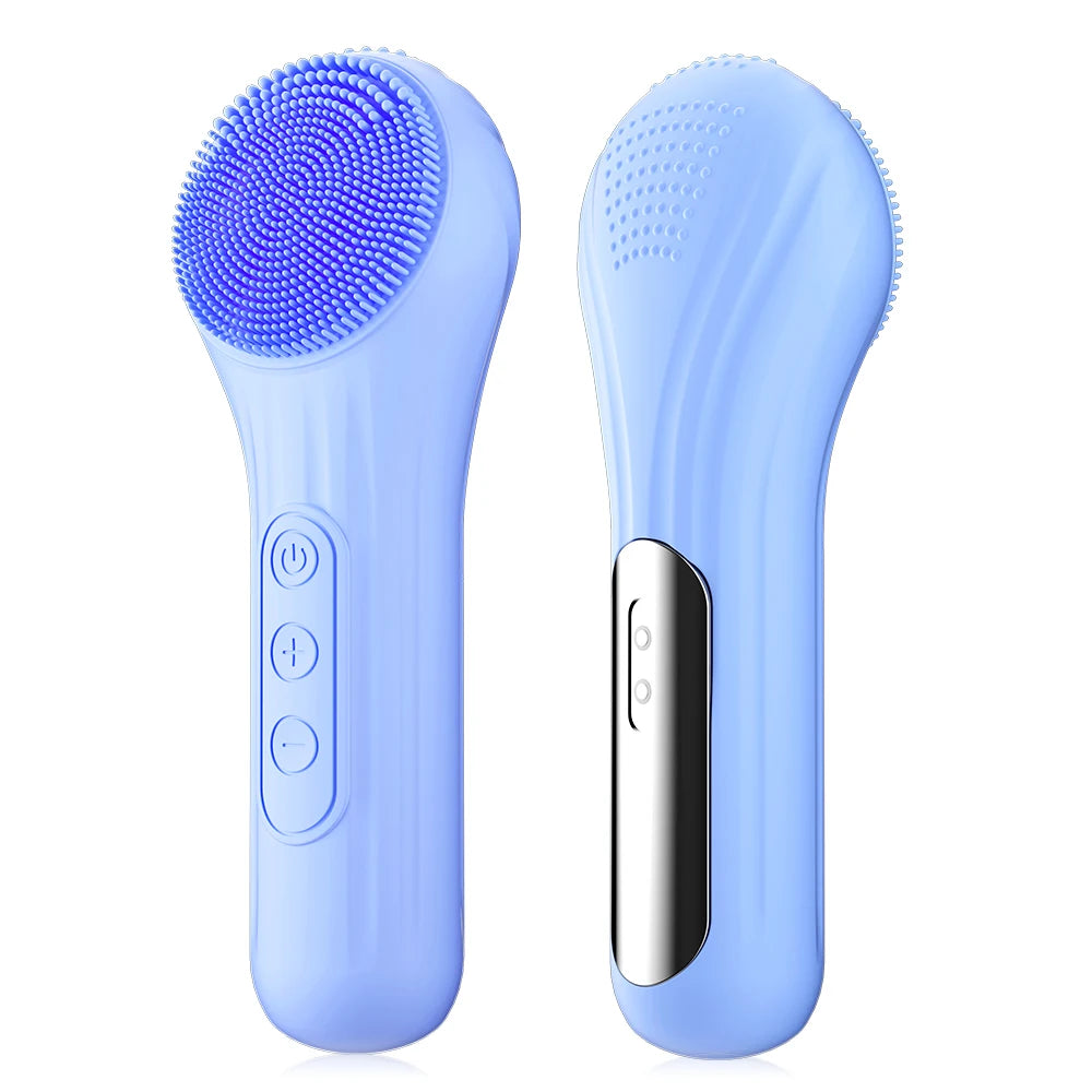 Sonic Waterproof Facial Cleansing Brush – Rechargeable Vibrating Face Scrubber for Deep Clean & Exfoliating Skin Care
