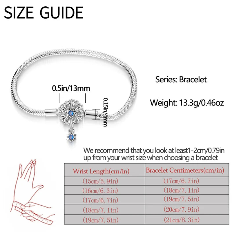 S925 Sterling Silver Snake Bone Chain Bracelet | Pandora Fit DIY Jewelry