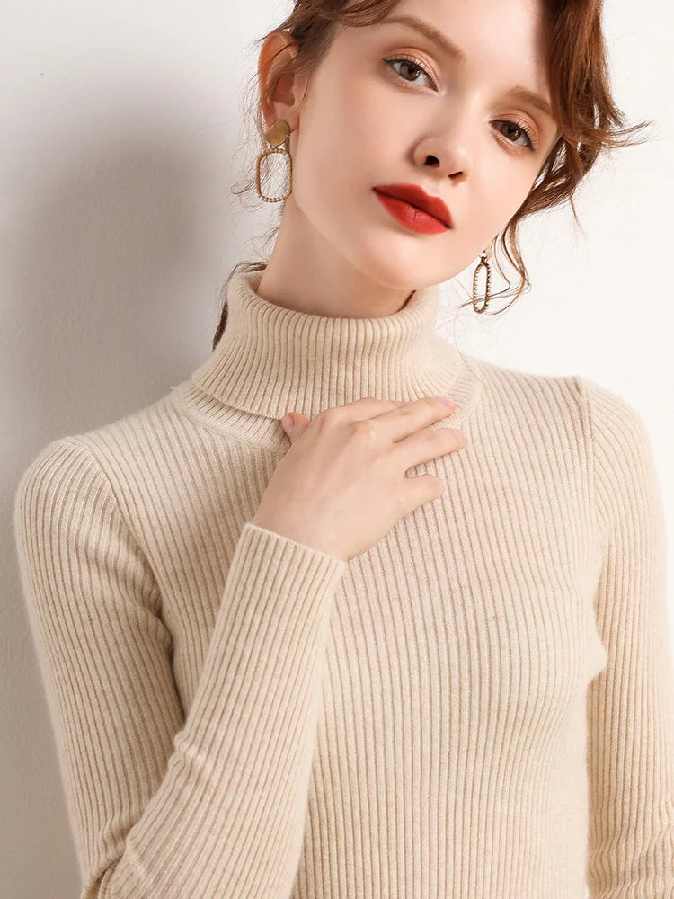 Heliar Women’s Fall Turtleneck Sweater – Soft Knitted Cashmere Pullover, Basic Warm Jumper for Autumn Winter 2024
