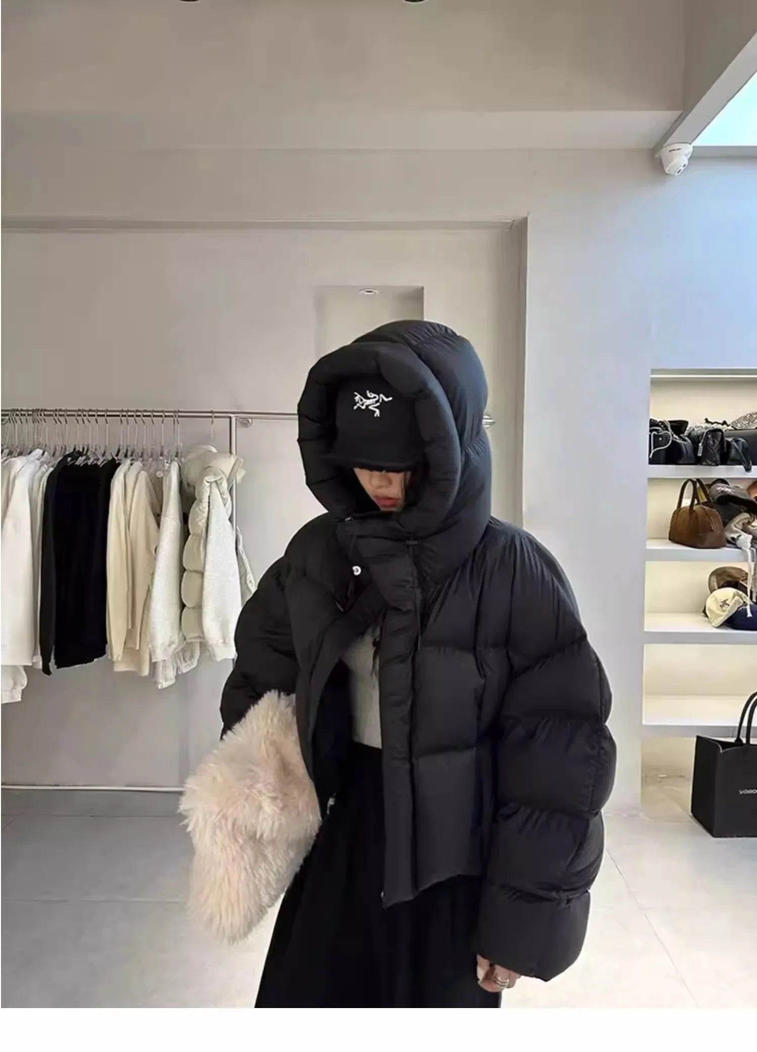 Trendy American Style Women’s Cotton Jacket Coat with Hood – Winter Small Size Bread Style Outerwear