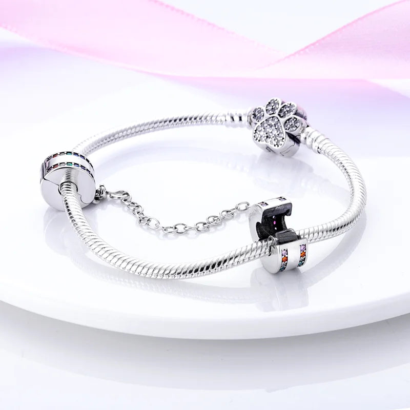 Star Moon & Evil Eye Chain Charm 🌙💙 925 Silver Bracelet Bead Women