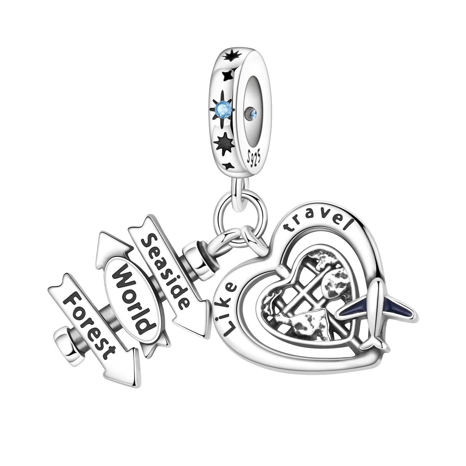 925 Sterling Silver Golden London Big Ben Charm Pendant | Travel Series Bead for Women DIY Bracelet Jewelry Gift